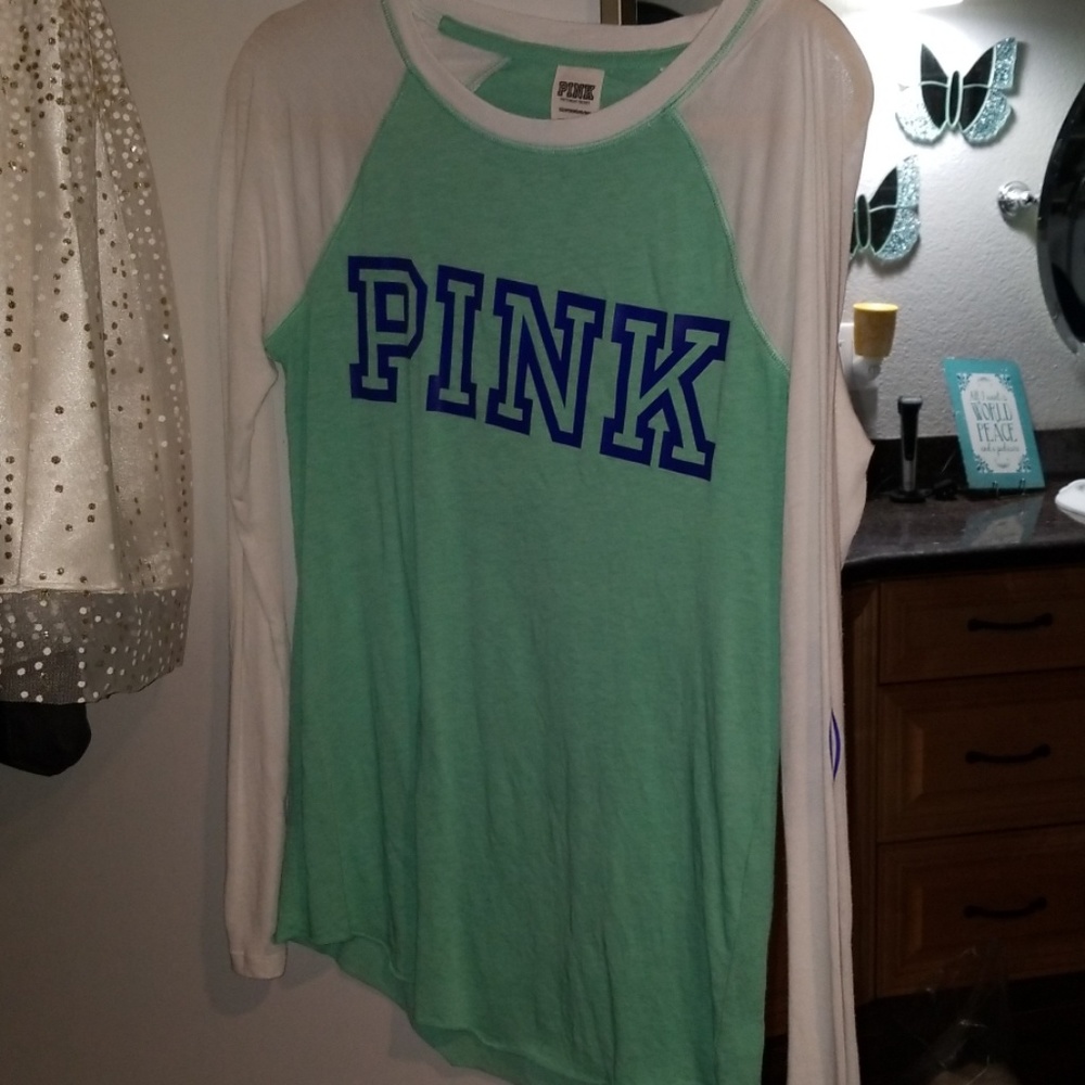 VS PINK Size XS Mint green long sleeve